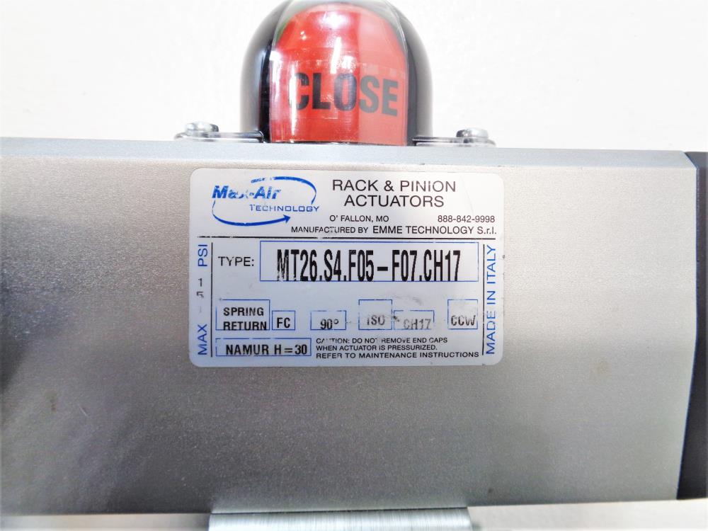 Mas 1" 150# WCB 2-Piece Actuated Ball Valve MT26.S4.F05-F07.CH17